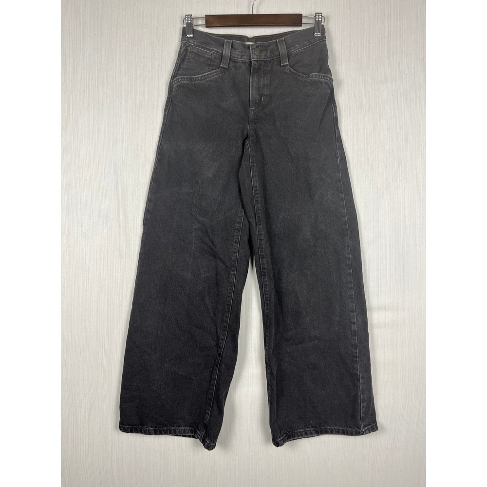 Levi's Womens 24x30 Black '94 Baggy Wide Leg High Rise Cotton Denim Retro 90s - Picture 2 of 9